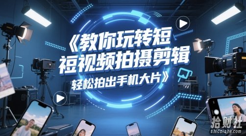 教你玩转短视频拍摄剪辑，轻松拍出手机大片