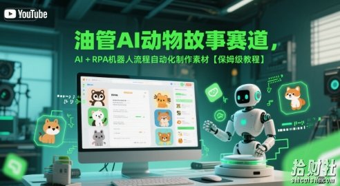 油管AI动物故事赛道，AI+RPA机器人流程自动化制作素材【保姆级教程】