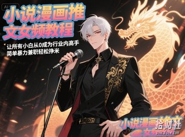 小说漫画推文女频教程,让所有小白从0成为行业内高手,简单暴力兼zhi轻松挣米