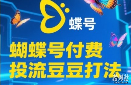 2025蝴蝶号付费投流豆豆打法,助新手快速掌握付费流量撬动自然流的核心玩法