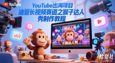 YouTube出海项目，油管长视频赛道之猴子达人秀制作教程