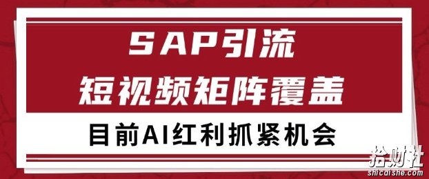 小红书某音sap赛道引流获客 自热矩阵日引200+【揭秘】