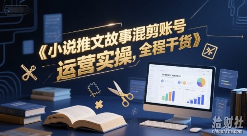 小说推文故事混剪账号运营实操，全程干货