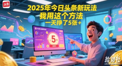 2025年今日头条新玩法,我用这个方法,一天挣了5张+