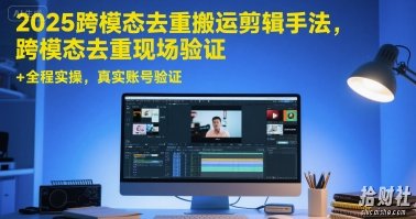 2025跨模态去重搬运剪辑手法，跨模态去重现场验证 +全程实操，真实账号验证