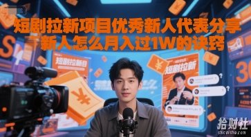 短剧拉新项目优秀新人代表分享新人怎么月入过1W的诀窍