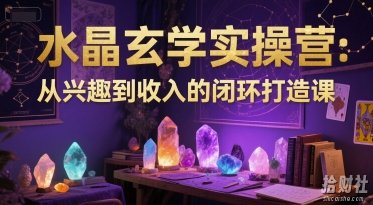水晶玄学实操营:从兴趣到收入的闭环打造课