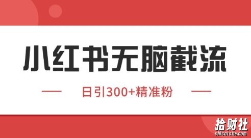 小红书截流同行客源,独家野路子获客玩法 日引200+暴力获客【揭秘】