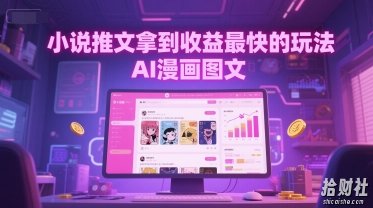 小说推文拿到收益最快的玩法，AI漫画图文