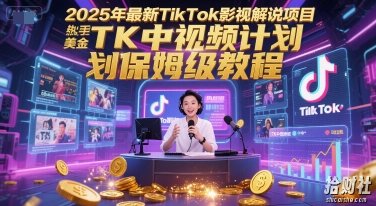 2025年最新TikTok影视解说项目,新手也能挣美金,TK中视频计划保姆级教程