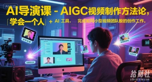 AI导演课-AIGC视频制作方法论，学会一个人+AI工具，完成如同小型视频团队般的创作工作，实现导演梦