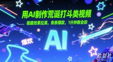 用AI制作荒诞打斗类视频，吸睛效果拉满，条条爆款，1分钟教会你