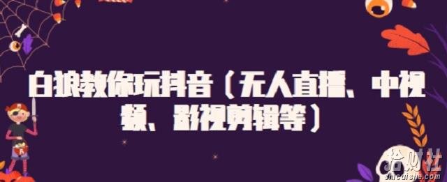 白狼教你玩抖音(无人直播、中视频、影视剪辑等)