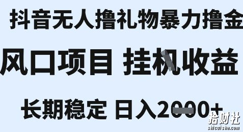 最新风口抖音无人暴力撸金技术,不违规不封号,一个小时收益2k+,小白当天拿结果【揭秘】