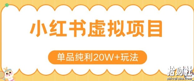 小红书卖虚拟产品，单品纯利20W+玩法分享，4节系列课程