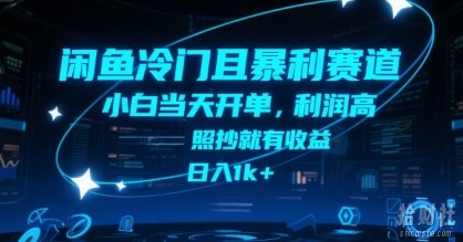 闲鱼冷门且暴利赛道，小白当天开单，利润高，照抄就有收益，日入1k+【揭秘】
