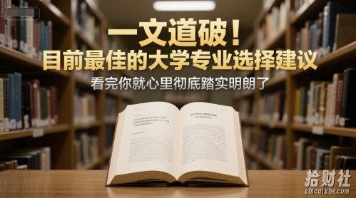 付费文章:一文道破!目前最佳的大学专业选择建议,看完你就心里彻底踏实明朗了