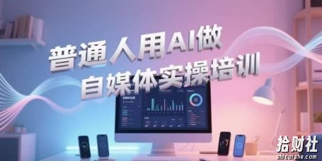 普通人用AI做自媒体实操培训，普通人一个人用ai做自媒体，视频制作、短视频引流、直播带货，轻松入门