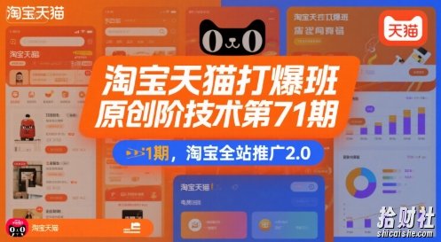 淘宝天猫打爆班原创高阶技术第71期,淘宝全站推广2.0