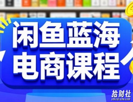 闲鱼蓝海电商课程,手把手助你快速上手,轻松实现闲鱼稳定盈利