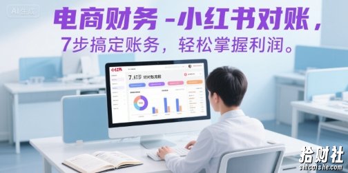 电商财务-小红书对账,7步搞定账务,轻松掌握利润