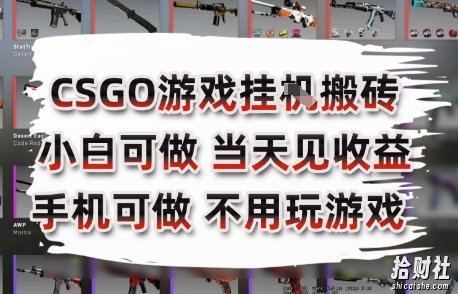 CSGO游戏挂G搬砖,小白纯手机即可操作,不用电脑打游戏,日入3张+,副业网创项目【揭秘】