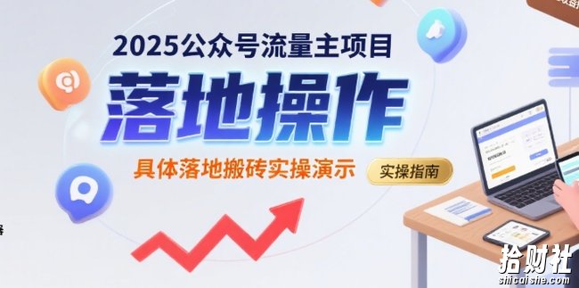 2025公众号流量主项目，具体落地搬砖实操演示