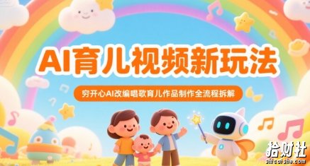 AI育儿视频新玩法,穷开心AI改编唱歌育儿作品制作全流程拆解