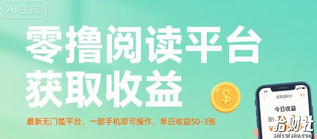 零撸阅读平台获取收益,最新无门槛平台,一部手机即可操作,单日收益50-3张【揭秘】