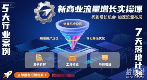 新商业流量增长实操课,找到增长机会,加速流量布局