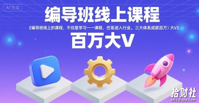 编导班线上课程,不仅是学习一门课程,更是进入一个行业,三大体系成就百万大V