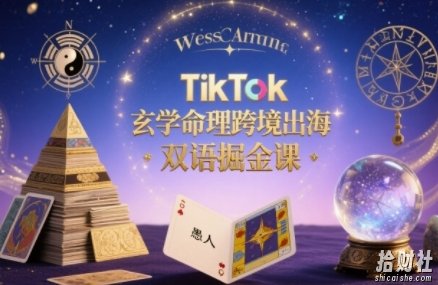 TikTok玄学命理跨境出海双语掘金课,手把手教你用命理知识精准直击海外用户痛点