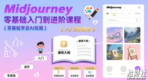 midjourney零基础入门到进阶课程,零基础学会AI绘画