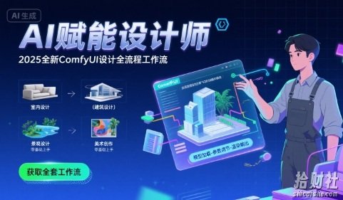AI赋能设计师, 2025全新comfyui设计全流程工作流 ,室内-建筑-景观-美术,零基础直接上手