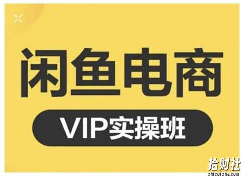 鱼客·闲鱼电商零基础入门到进阶VIP实战课程,帮助你掌握闲鱼电商所需的各项技能