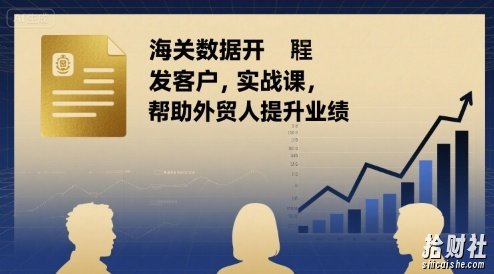 海关数据开发客户实战课,帮助外贸人提升业绩