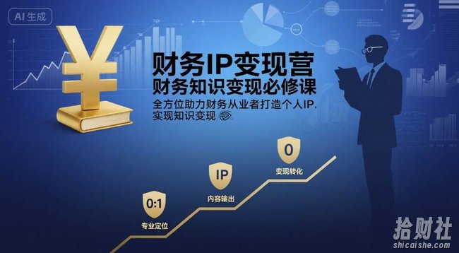 财务IP变现营,财务知识变现必修课,全方位助力财务从业者打造个人IP,实现知识变现