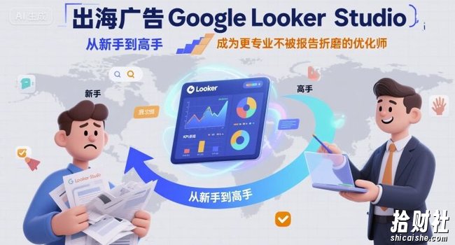 出海广告Google Looker Studio从新手到高手,成为更专业不被报告折磨的优化师