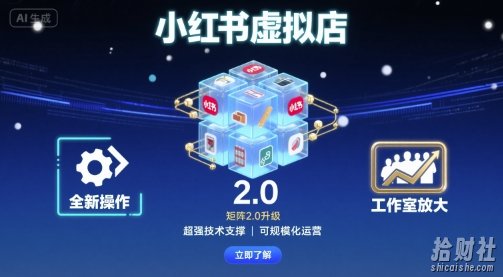 小红书虚拟店矩阵2.0，全新操作，超强技术，可工作室放大（更新）