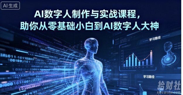 AI数字人制作与实战课程，助你从零基础小白到AI数字人大神