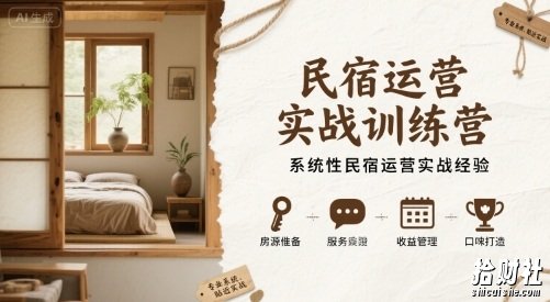 民宿运营实战训练营，系统性民宿运营实战经验