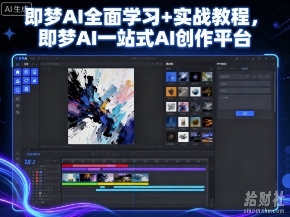 即梦AI全面学习+实战教程，即梦AI一站式AI创作平台