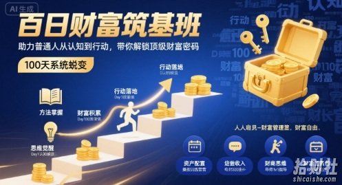 百日财富筑基班，助力普通人从认知到行动，带你解锁顶级财富密码