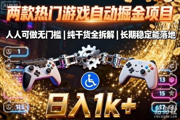 两款热门游戏自动掘金项目，人人可做无门槛，纯干货全拆解，长期稳定能落地，日入1k+【揭秘】
