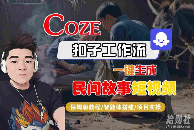 Coze扣子工作流一键生成民间故事短视频,保姆级教程-智能体搭建-项目实操
