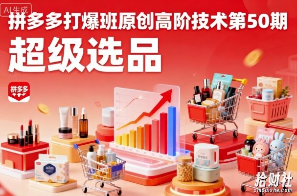 拼多多打爆班原创高阶技术第50期,超级选品