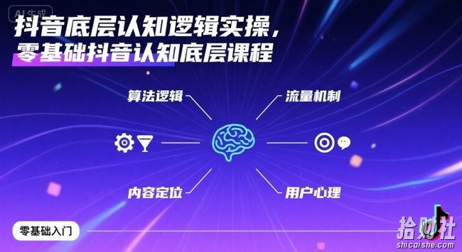 抖音底层认知逻辑实操，零基础抖音认知底层课程