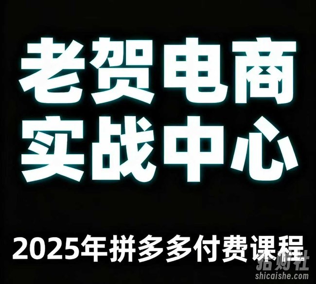 老贺电商2025年拼多多付费课程，用通俗易懂的方法告诉你多多怎么玩