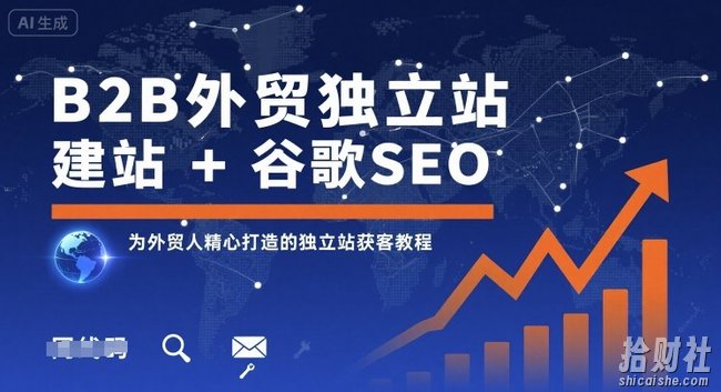B2B外贸独立站建站+谷歌SEO，为外贸人精心打造的独立站获客教程