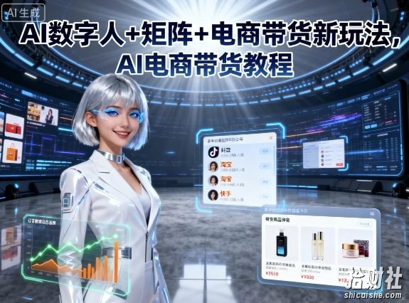 AI数字人+矩阵+电商带货新玩法,AI电商带货教程